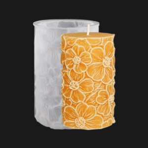 Siliconen Mal - Rond met anemonen