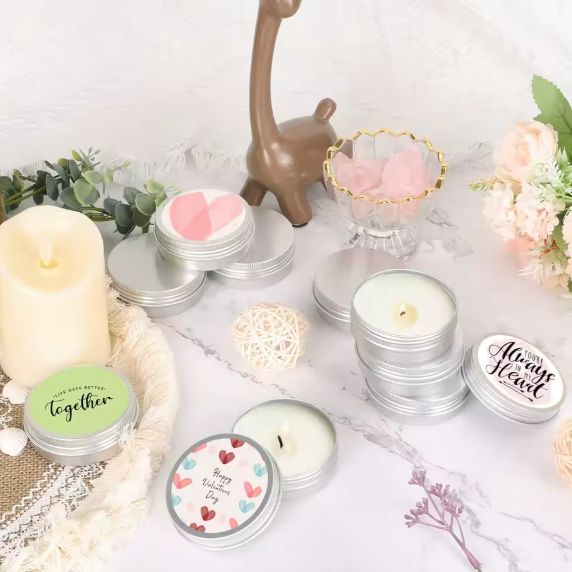 Metalen blikjes voor kaarsen (10 stuks) - Afbeelding 3