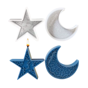 Ster & Maan Siliconen Kaarsenmallen – Zelf Kaarsen Maken