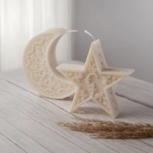 Ster & Maan Siliconen Kaarsenmallen – Zelf Kaarsen Maken